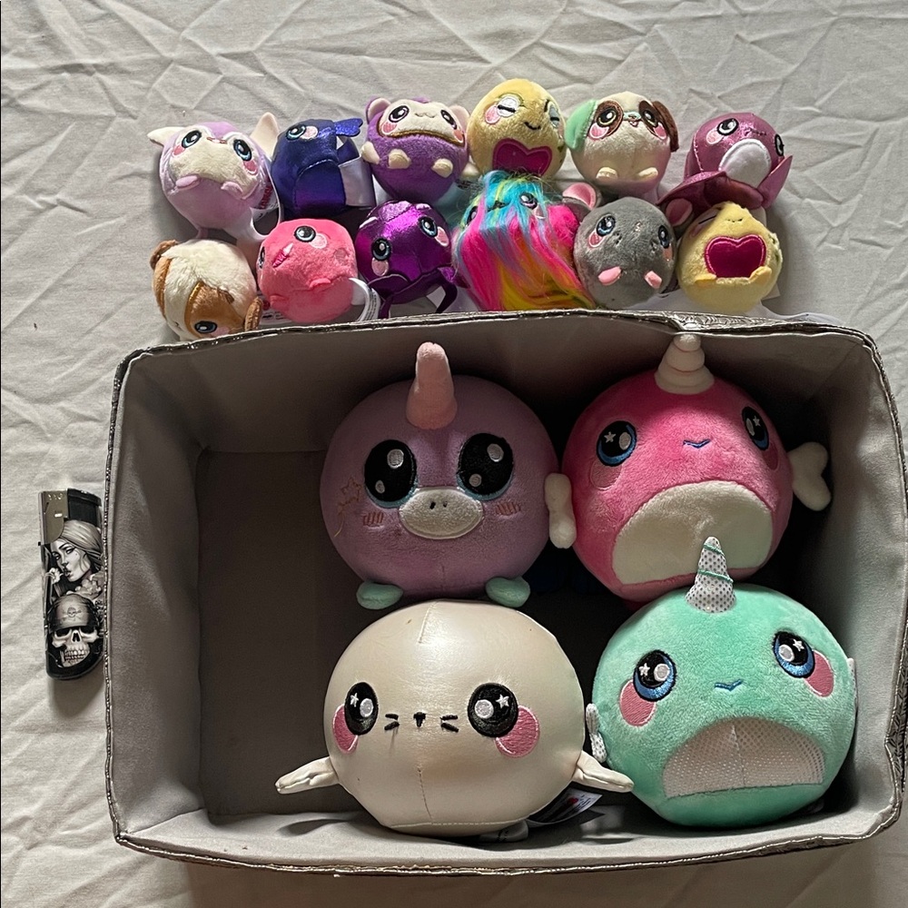 Adorable Plush Narwhal Toy Trio